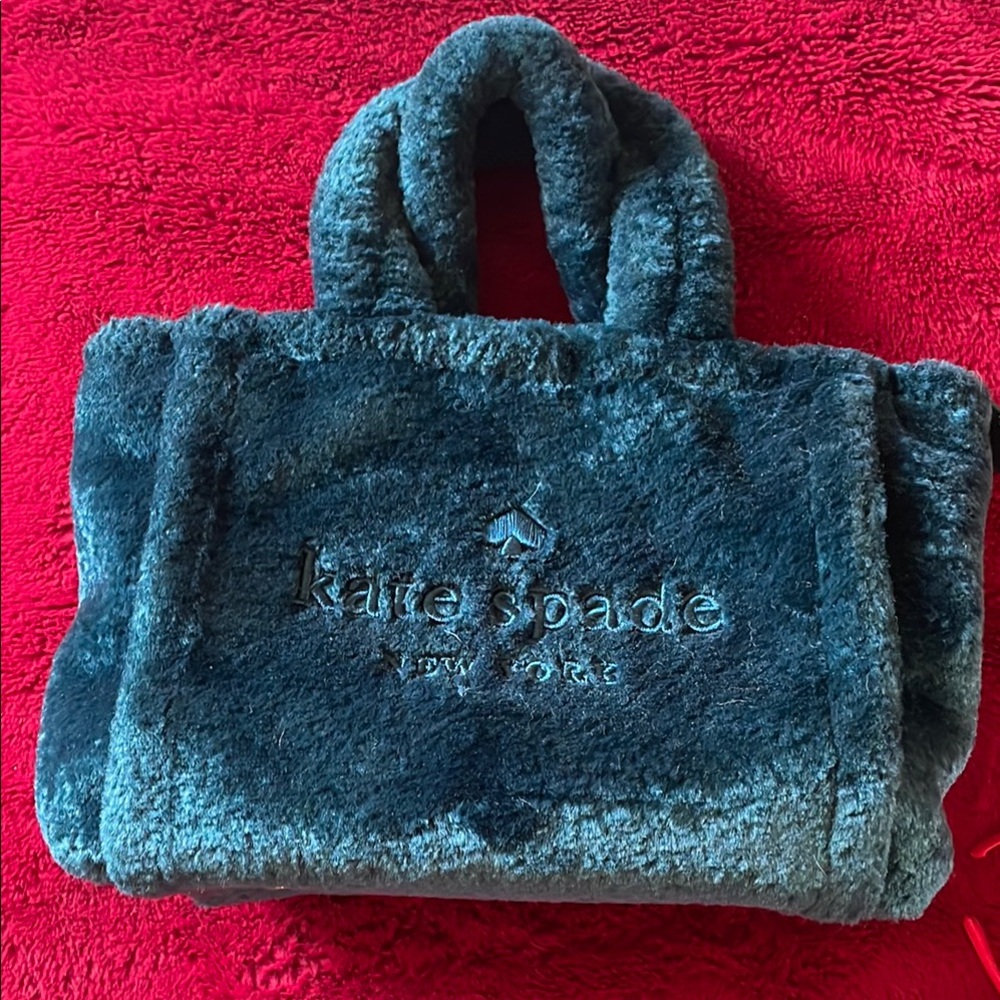 Kate Spade Midnight Blue Plush Handbag